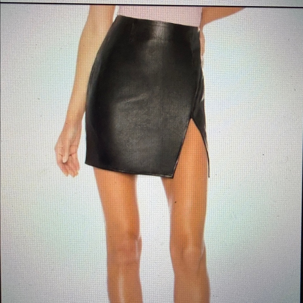 Superdown - revolve - leather mini skirt